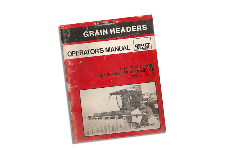 Operator's Manual - Allis-Chalmers  Grain Headers 