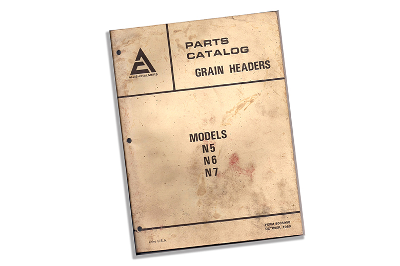 Parts Catalog - Grain Headers Models N5, N6, N7