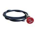 Universal style engine stop cable, can be used as a Diesel fuel shut off cable. Can be cut to desired length. Length is 96", red knob is 1 1/8" diameter.