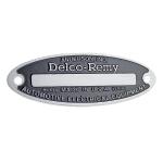 Delco 6 Volt, 2 Rivet Distributor Tag For Allis Chalmer Tractors. 