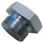 Oil Pan Drain Plug For Allis Chalmers: 190XT, B Engine SN#: 64501 and Up, C, CA, D10, D12, D14, D15, D17, D19, D21, IB, WC, WD, WD45, 170 & 175 Gas Models Only, 180, 185, 190, 200, 210, 220, 6060, 6070, 6080, 7000, 7010, 7020, 8010. Replaces Allis Chalmers PN#: 4026437, 226408, 74026437, 225585, 225657, 205060, 224994. 7/8" - 18 UNF