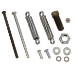 Snap Coupler Repair Kit For Allis Chalmers: 190XT, D10, D12, D14, D15, D17, D19, WD, WD45, 190. Kit Includes: 2 Screw Rivets, 4 Washers, 1 Set Screw, 1 Bolt, 1 Acorn Nut, 1 Jam Nut, 1 Solid Rivet, 1 Pin, and 2 Springs. 2 Kits Used Per Tractor Sold Individually. 