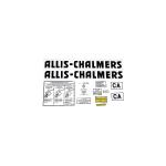 Decal Set For Allis Chalmer: CA Black In Color.