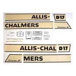 Decal Set For Allis Chalmers D17 Series IV Gas Tractors 1964 and Up SN#:75001 and Up. Replaces Allis Chalmers PN#:241970
