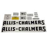 Decal Set For Allis Chalmers: WC 1941 to 1948. Black Lettering. Replaces Allis Chalmers PN#:213321

