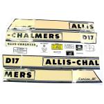 Decal Set For Allis Chalmers D17 III Series Gas Tractors 1962 to 1964 SN#: 42001 to 72768. Replaces Allis Chalmers PN#: 237554

