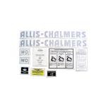 Vinyl Cut Decal Set For Allis Chalmers: WD. Black Lettering. Replaces Allis Chalmers PN#:226503
