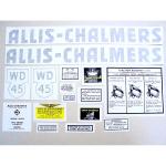 Vinyl Cut Decal Set For Allis Chalmers: WD45. Black Lettering.